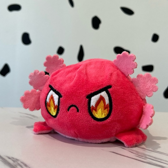 Reversible Pink Axolotl Plushie From teeturtle.com - Picture 3 of 6
